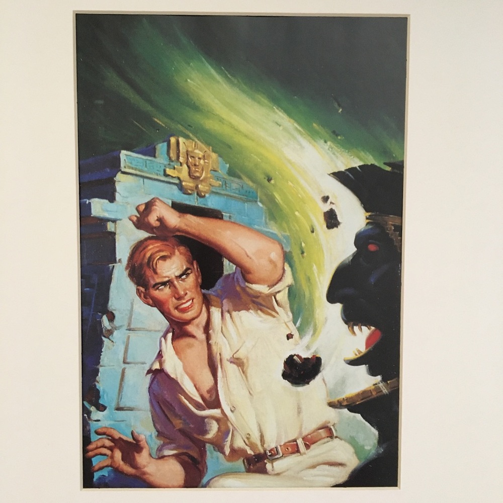 Action adventure fight matted art Pulp Pop